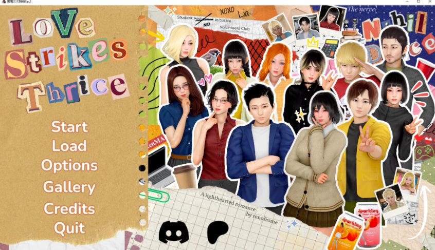 【PC/安卓/AI汉化/亚洲/3D/SLG游戏/2.64G】爱情三次降临 (Love Strikes Thrice) Ep.2 AI汉化版 PC+安卓+亚洲3D SLG+2.64G